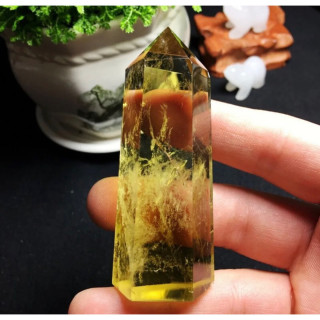 Citrine Crystal Point: Healing Obelisk and Home Decor