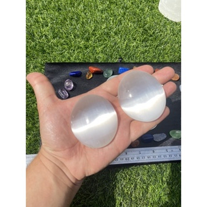Selenite Palm Stone - Natural Healing and Energy
