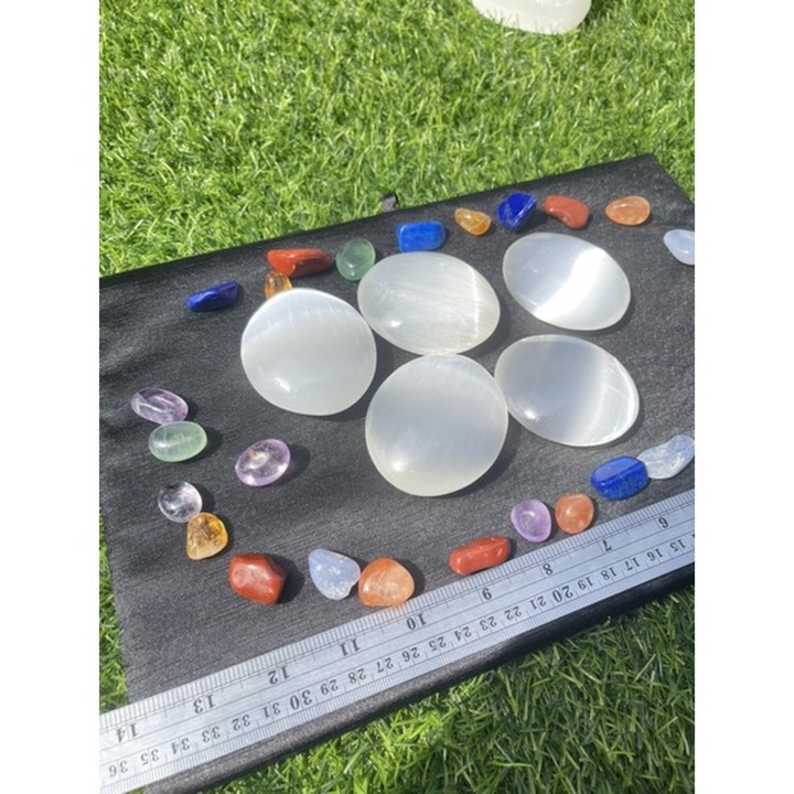 Selenite Palm Stone - Natural Healing and Energy