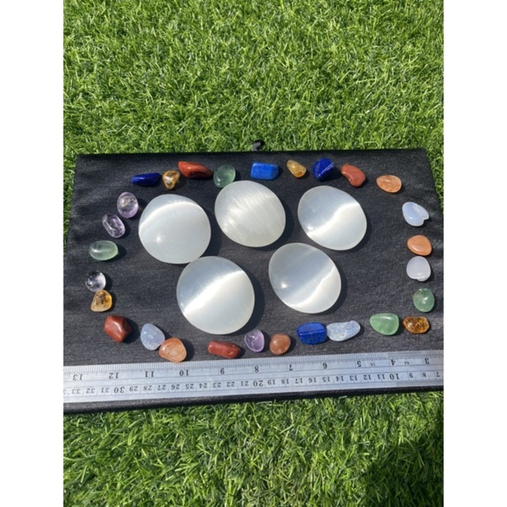 Selenite Palm Stone - Natural Healing and Energy