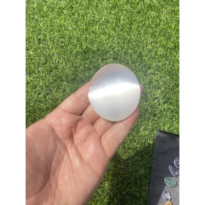 Selenite Palm Stone - Natural Healing and Energy