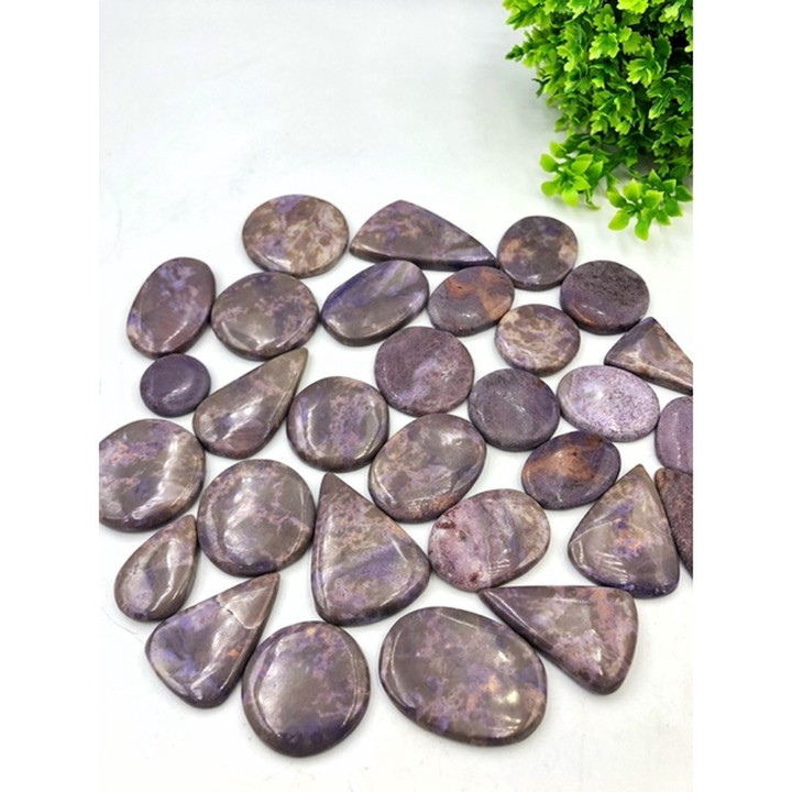 Natural Lepidolite Cabochon - Unique Gemstone for Jewelry Making