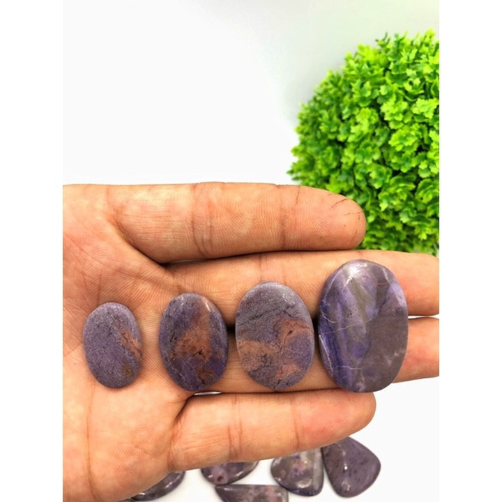 Natural Lepidolite Cabochon - Unique Gemstone for Jewelry Making