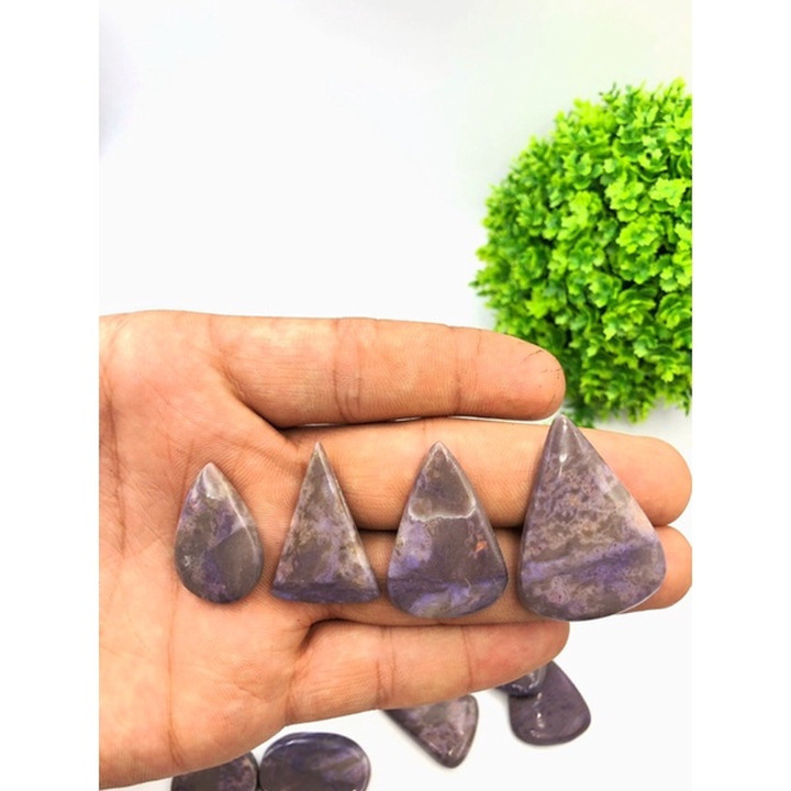Natural Lepidolite Cabochon - Unique Gemstone for Jewelry Making