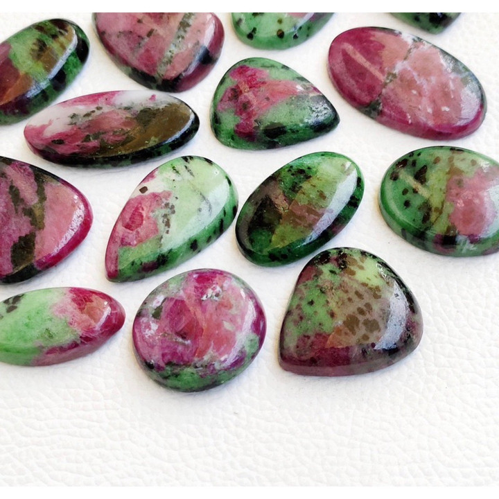 Natural Ruby Zeolite Cabochon Stone - Healing Chakra Jewelry (2-3cm)