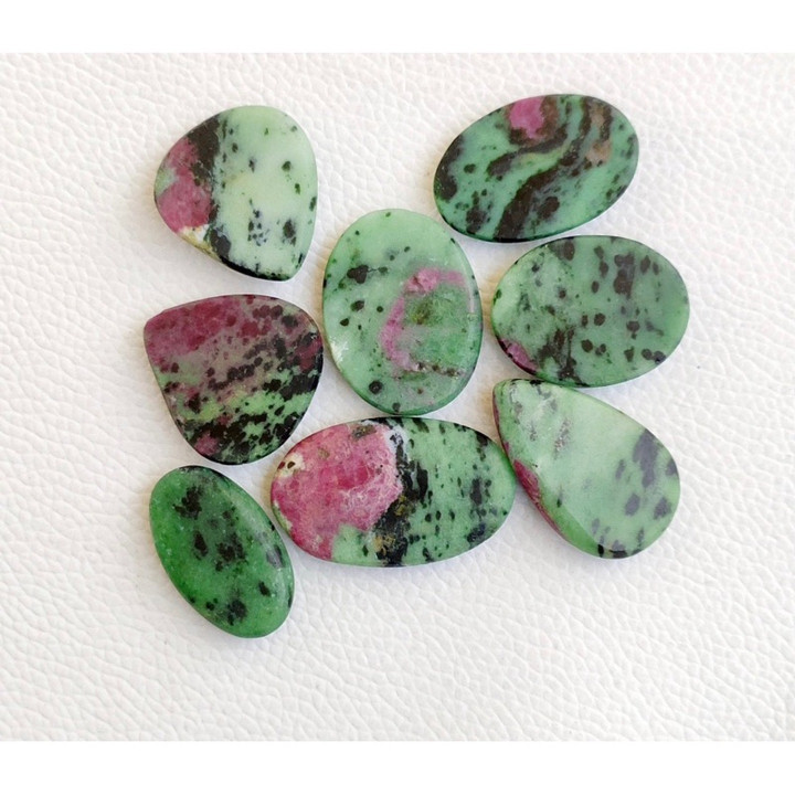 Natural Ruby Zeolite Cabochon Stone - Healing Chakra Jewelry (2-3cm)