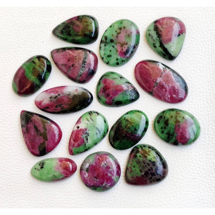 Natural Ruby Zeolite Cabochon Stone - Healing Chakra Jewelry (2-3cm)