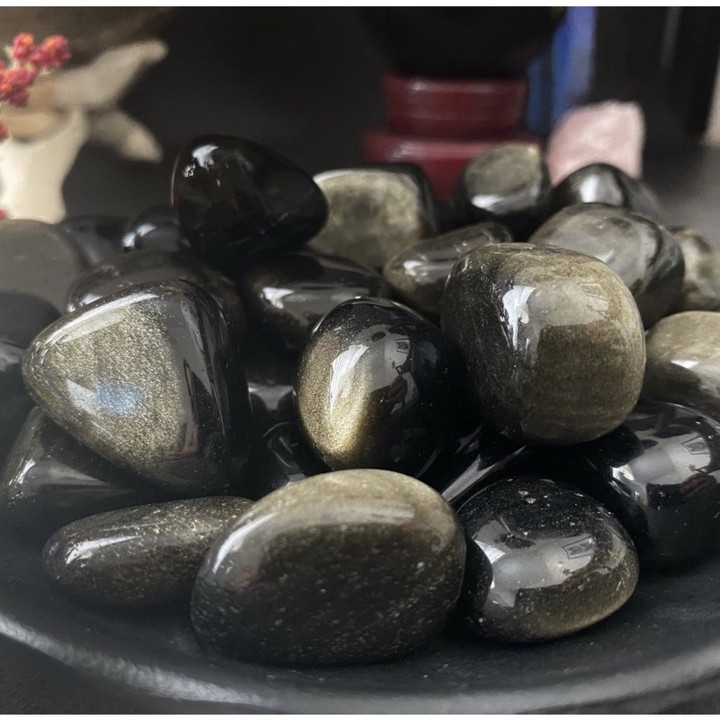 Golden Sheen Obsidian: Grounding and Protective Stone | 1PC