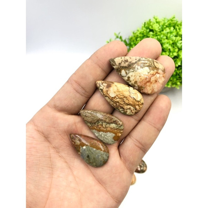 Natural American Jasper Cabochon - AAAA Grade for Jewelry Making