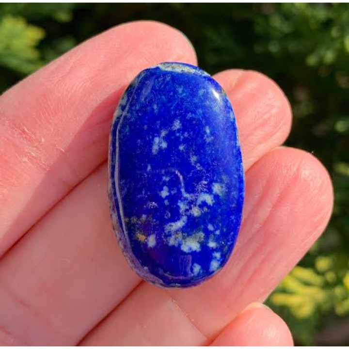 Lapis Lazuli Cabochon Stone - Natural and Polished for Jewelry Making