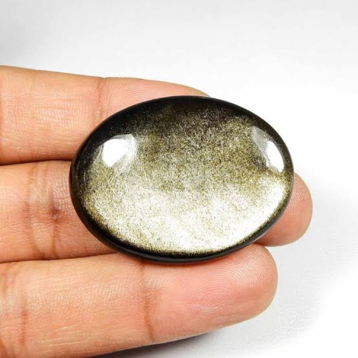 Golden Obsidian Cabochon Stone: Natural Healing and Jewelry