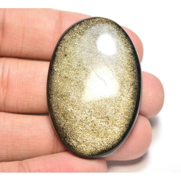 Golden Obsidian Cabochon Stone: Natural Healing and Jewelry