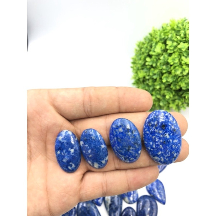 Blue Dot Jasper Cabochon - Unique Handmade Jewelry Gemstone