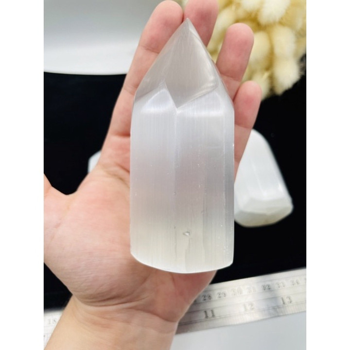 Selenite Tower | Moroccan Crystal Healing and Positive Energy