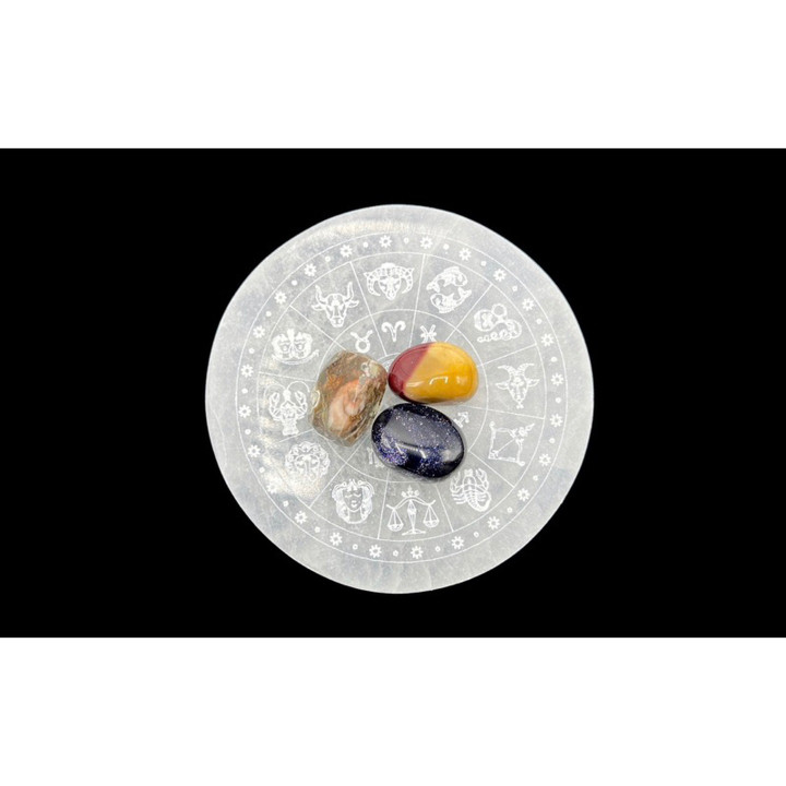 Selenite Charging Plate for Crystals and Zodiac Signs