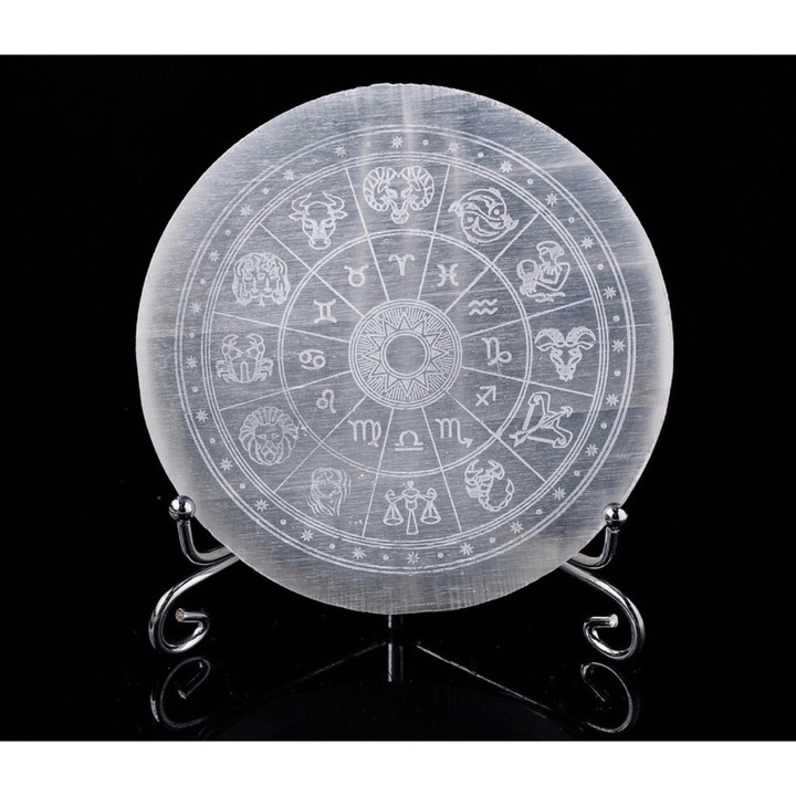 Selenite Charging Plate for Crystals and Zodiac Signs