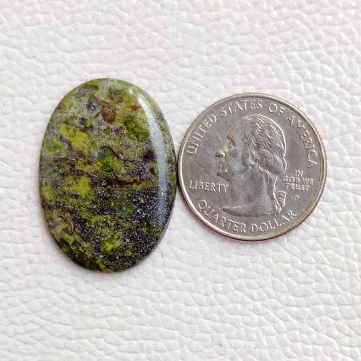 Natural Epidote Cabochon (2-3cm) - High Quality, Healing Crystal