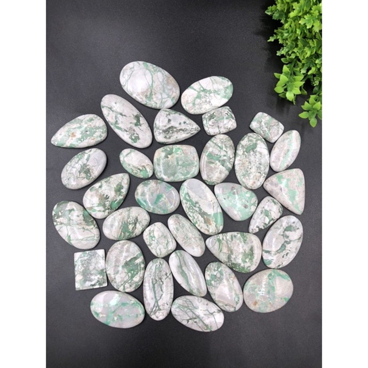 Natural Varicite Cabochons | Handmade Jewelry Supplies