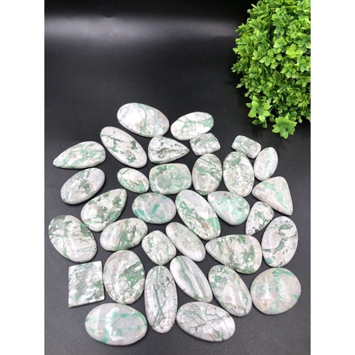 Natural Varicite Cabochons | Handmade Jewelry Supplies