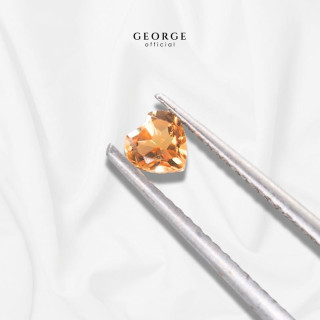 Genuine Orange Sapphire Heart Pendant (3-5mm) | GGOSH