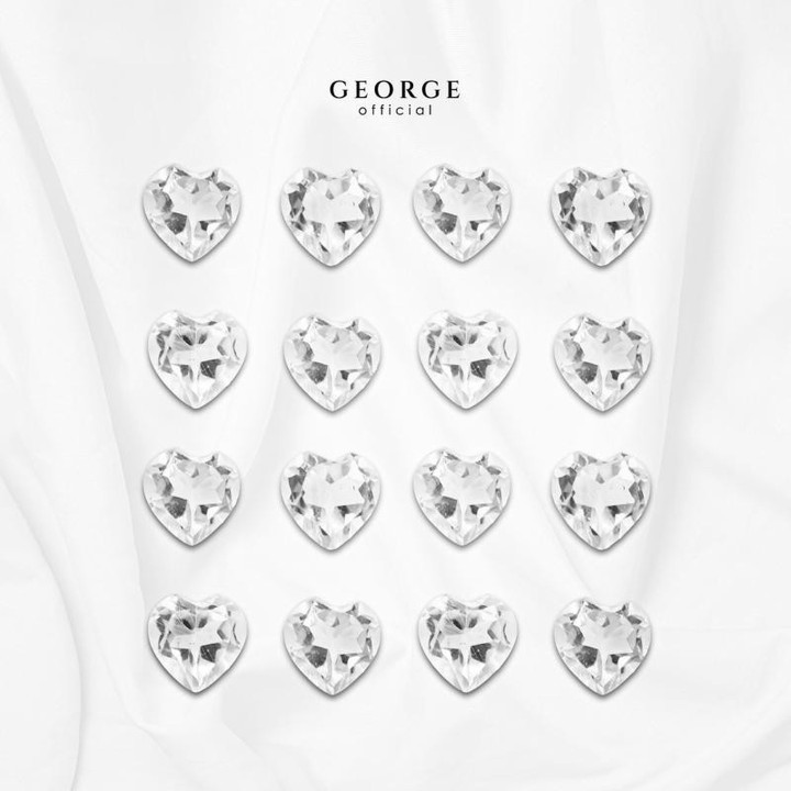 Genuine White Topaz Heart Gemstone - GGWTH