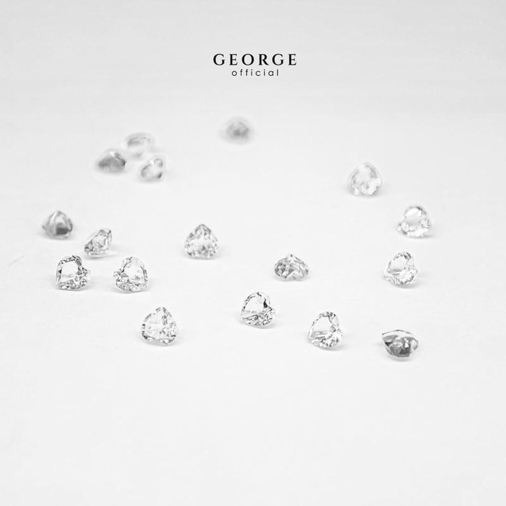 Genuine White Topaz Heart Gemstone - GGWTH