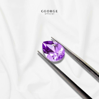 Amethyst Pear Cut Gemstones - GGAMP Certified by George Jewelry