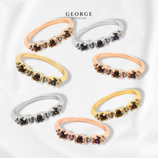 Radiant Birthstone Ring in Gold | 7 Gemstones