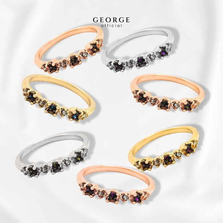 Radiant Birthstone Ring in Gold | 7 Gemstones