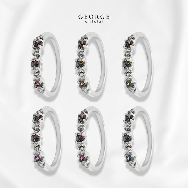 Radiant Birthstone Ring in Gold | 7 Gemstones