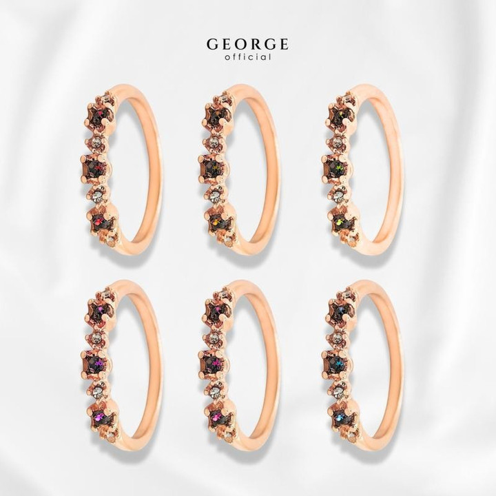 Radiant Birthstone Ring in Gold | 7 Gemstones