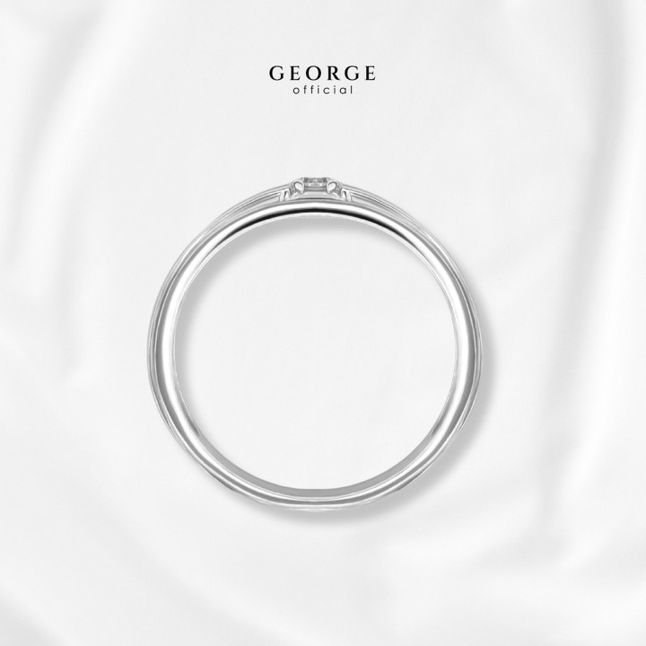 Sterling Silver Diamond Ring | S925 CZ and Gold Plating | GEORGE Jewelry