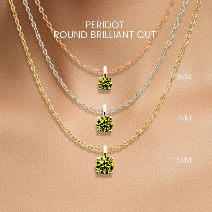 GEORGE Jewelry: Radiant Peridot Pendant in Sterling Silver