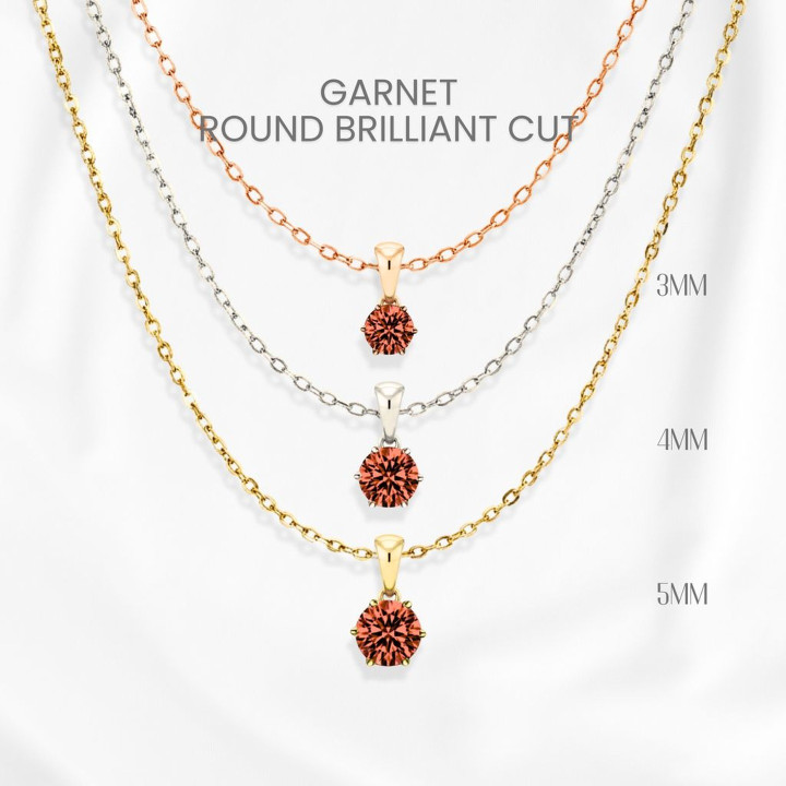 Radiant Garnet Necklace in Sterling Silver | GEORGE Jewelry
