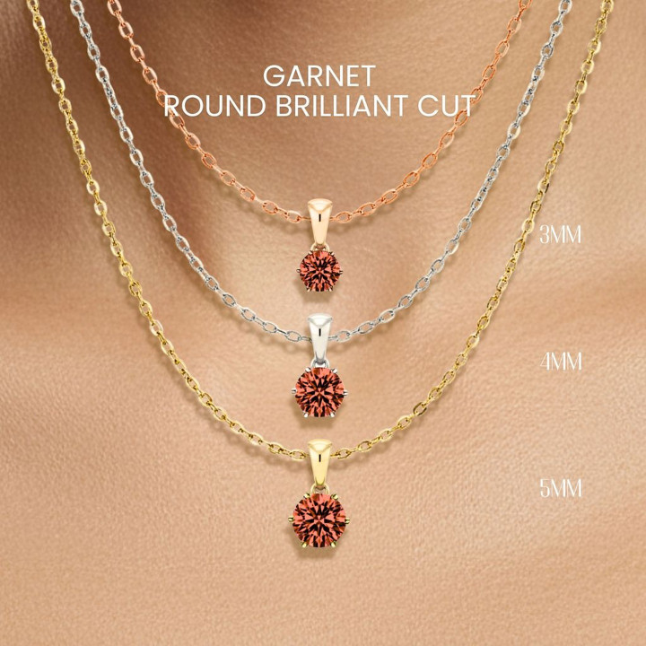 Radiant Garnet Necklace in Sterling Silver | GEORGE Jewelry