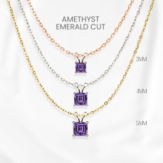 Amethyst Necklace in Sterling Silver - GEORGE Jewelry