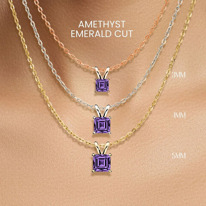 Amethyst-Halskette aus Sterlingsilber – GEORGE Jewelry