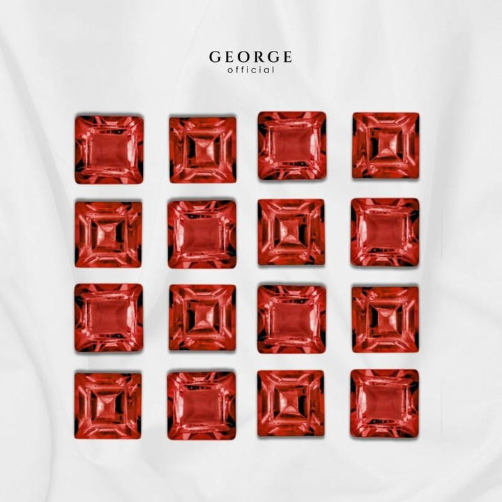Square Cut Ruby Gemstone | George Jewelry (2-4mm)