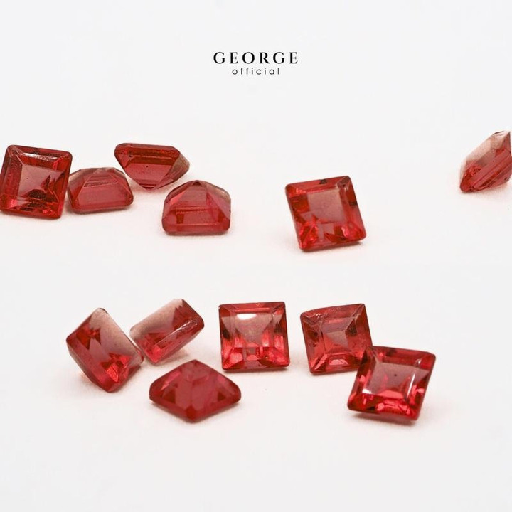 Square Cut Ruby Gemstone | George Jewelry (2-4mm)