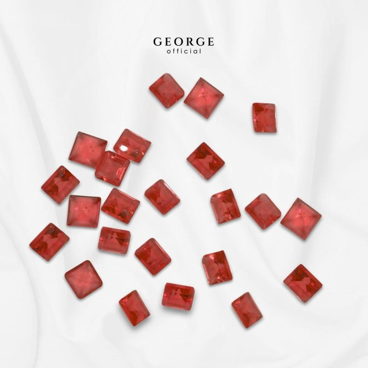 Square Cut Ruby Gemstone | George Jewelry (2-4mm)