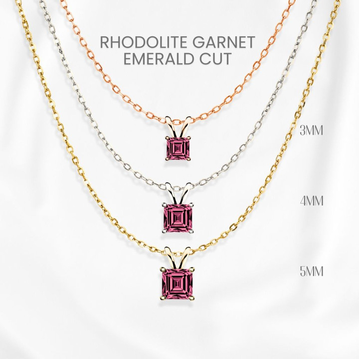 Rhodolite Garnet Necklace | Sterling Silver and Gold Plating