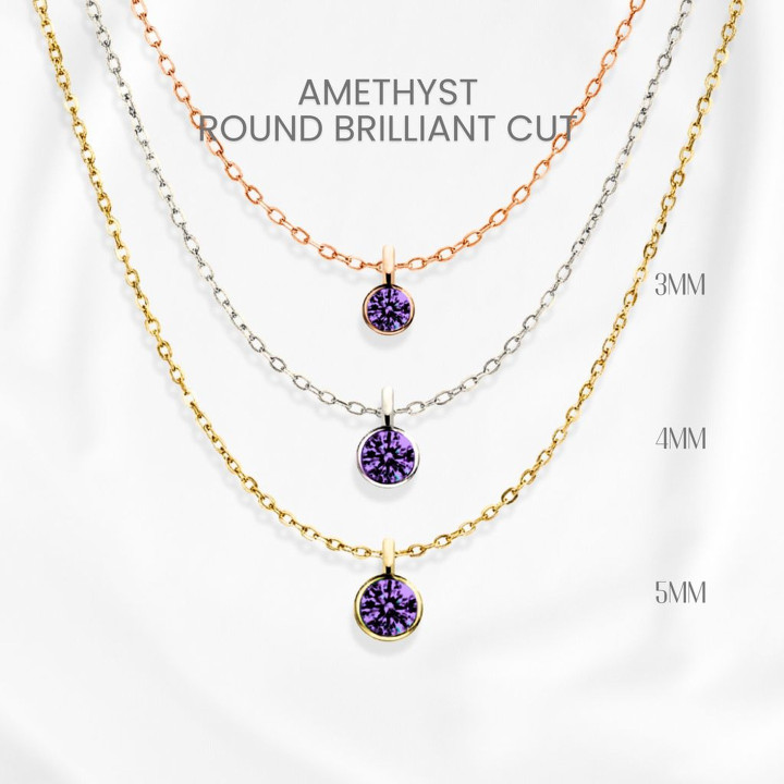 Amethyst Necklace | Luxury Sterling Silver Pendant by GEORGE