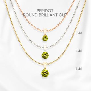 Genuine Peridot Necklace | 925 Sterling Silver Pendant