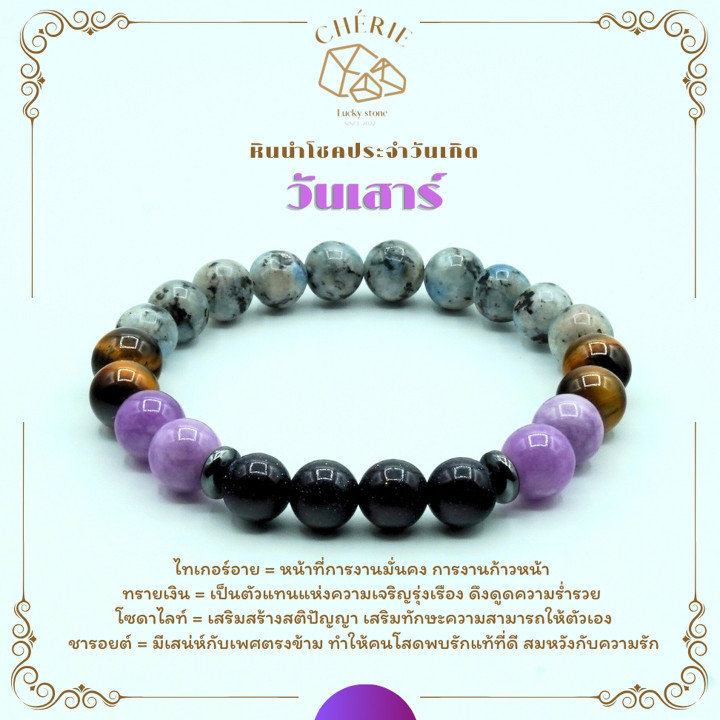 Lucky Saturday Birthstone Bracelet | Personalized Gift