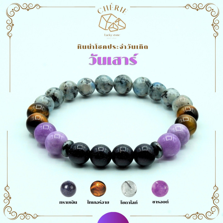 Lucky Saturday Birthstone Bracelet | Personalized Gift