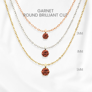 Genuine Garnet Necklace | 925 Sterling Silver, Luxurious Pendant