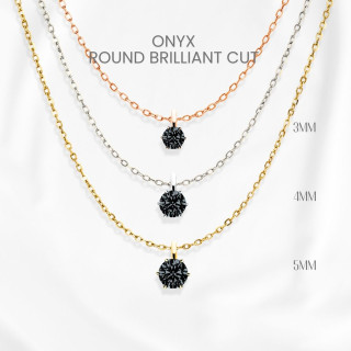 Black Onyx Necklace | 925 Sterling Silver, Gold Plated Pendant
