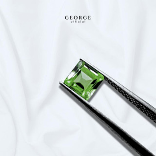 Genuine Green Sapphire: Square Step Cut (2-4mm) by George Jewelry