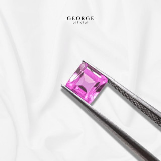 Genuine Rhodolite Garnet Gemstones - Square Step Cut