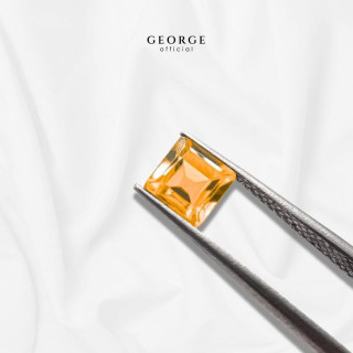 Genuine Orange Sapphire: Square Step Cut (2-4mm) by George Jewelry